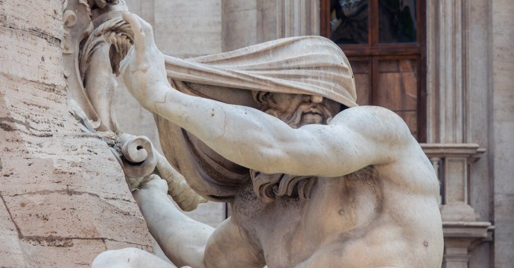 カラヴァッジオの代表作群の一部を切り取った光と影の効果が際立つ画面構成