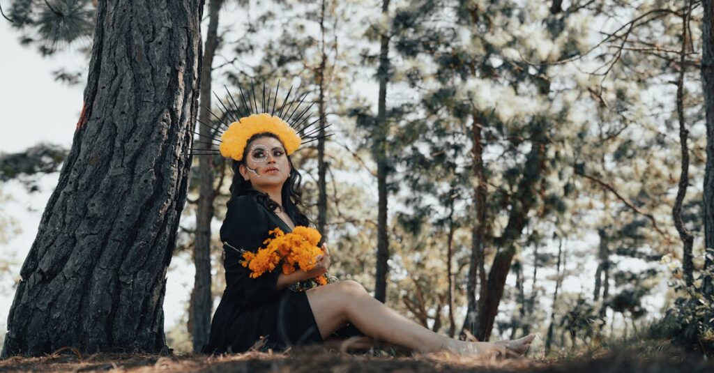 アルチンボルドの四季シリーズに込められた象徴的な意味を反映する人物の肖像アート。