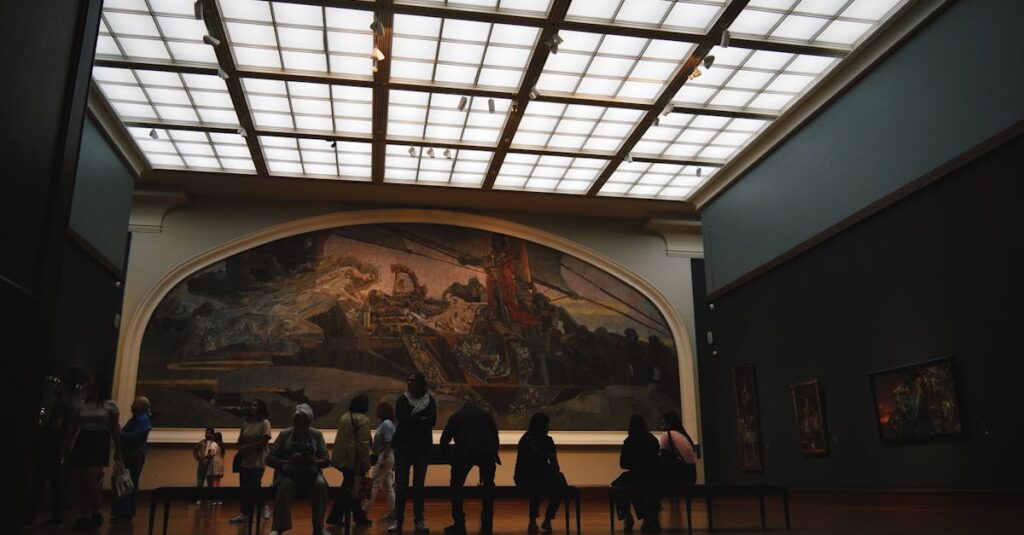 カラヴァッジオの絵画を美術館で鑑賞する際の注目ポイントを示すイメージ