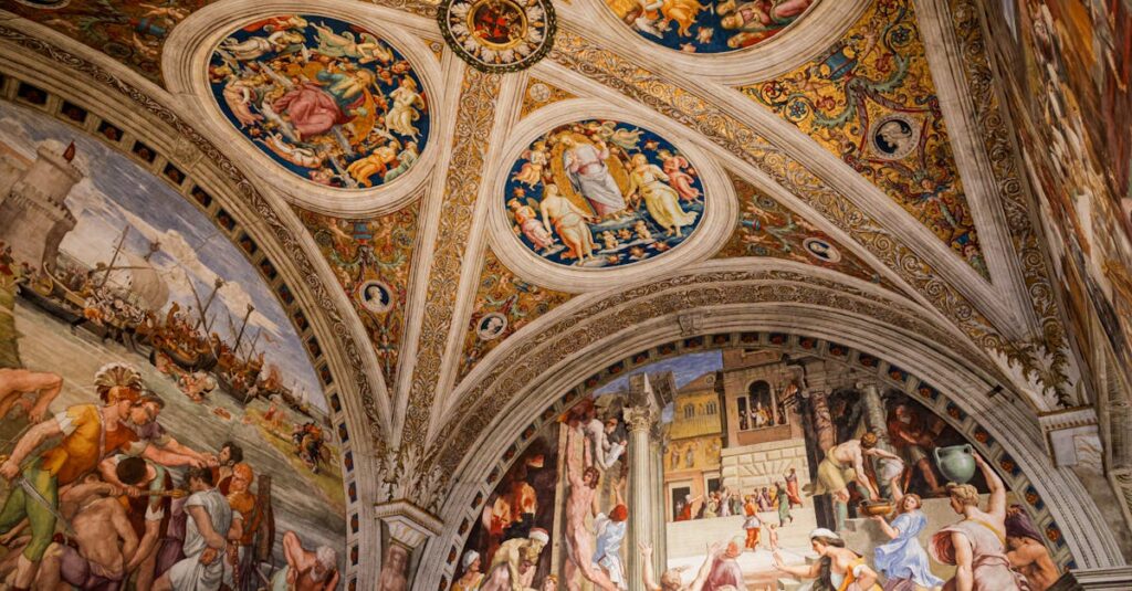 カラヴァッジオの名画が後世の画家や芸術運動に与えた影響を象徴する構図のイメージ