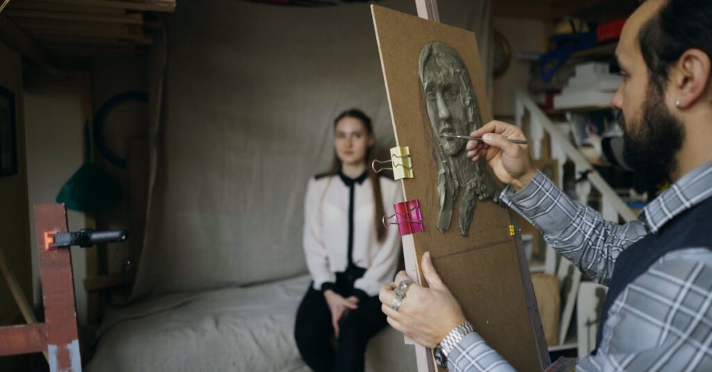 アルチンボルド作品に隠された象徴やメッセージ性を感じさせる幻想的なポートレート風アート。