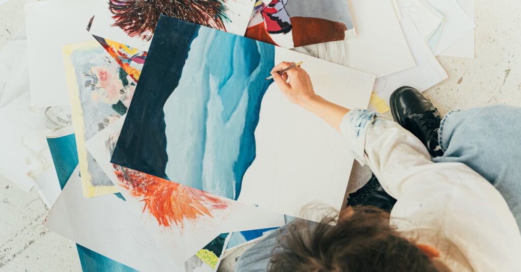 カラヴァッジオの代表的な名画が並ぶギャラリーのような構成のイメージ