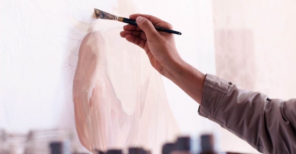 カバネルの細密な筆致と官能的美を表現した画風を示す絵画のディテール