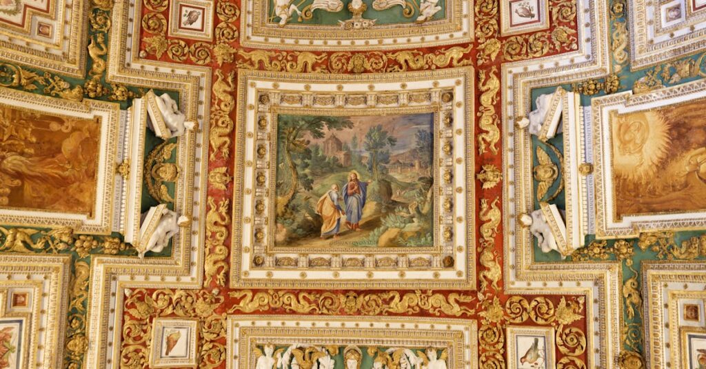 バロック絵画におけるスポットライトのような光の演出と構図の工夫を示すイメージ