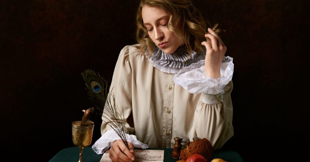 カラヴァッジオの劇的な生涯を象徴する、光と影のコントラストが印象的な絵画風イメージ