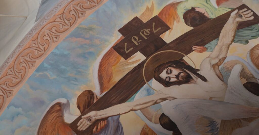 カバネル作品の象徴性を解説する図解。ヴィーナスや堕天使の構図や色使いが分析されている。